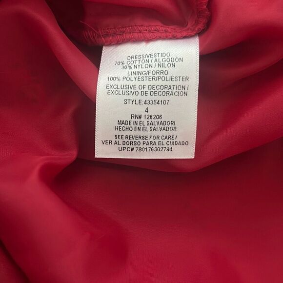 Laura Ashley London girls dress Lace Red size 4 - Picture 6 of 7